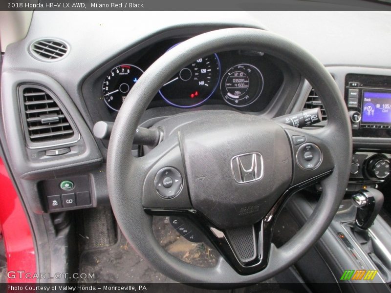 Milano Red / Black 2018 Honda HR-V LX AWD