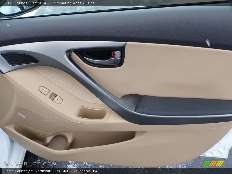 Shimmering White / Beige 2013 Hyundai Elantra GLS