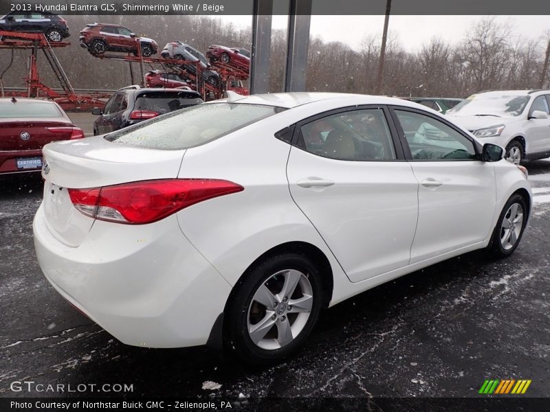 Shimmering White / Beige 2013 Hyundai Elantra GLS