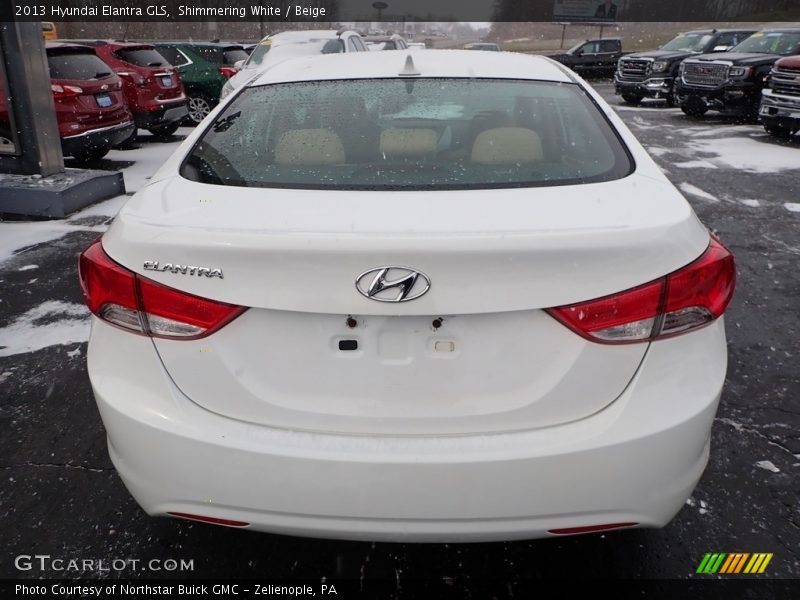 Shimmering White / Beige 2013 Hyundai Elantra GLS