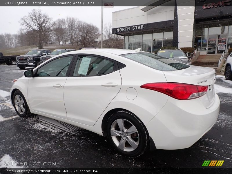 Shimmering White / Beige 2013 Hyundai Elantra GLS