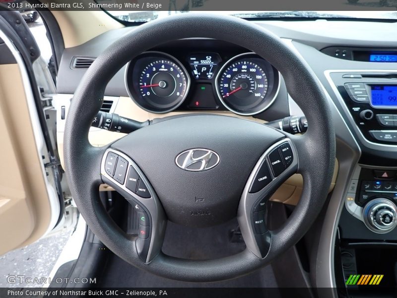 Shimmering White / Beige 2013 Hyundai Elantra GLS