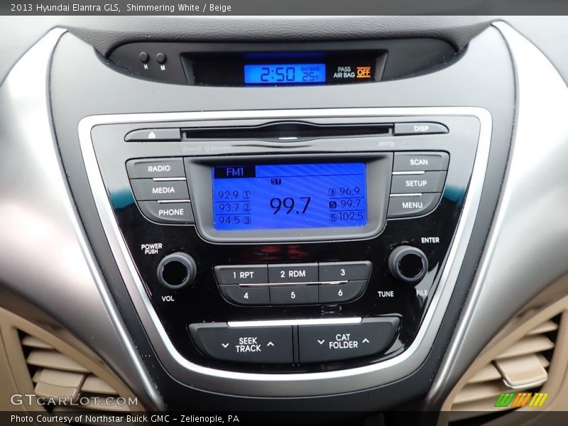 Shimmering White / Beige 2013 Hyundai Elantra GLS
