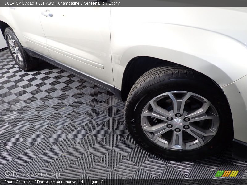 Champagne Silver Metallic / Ebony 2014 GMC Acadia SLT AWD