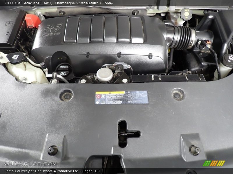 Champagne Silver Metallic / Ebony 2014 GMC Acadia SLT AWD