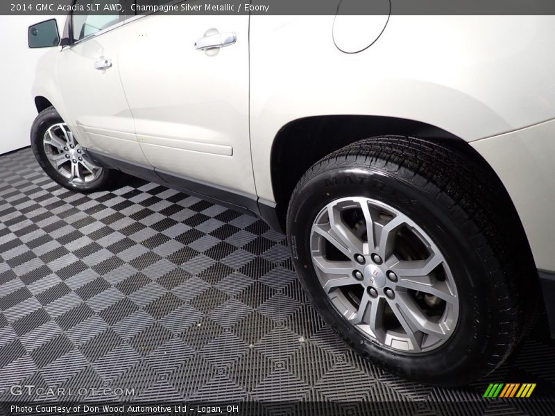 Champagne Silver Metallic / Ebony 2014 GMC Acadia SLT AWD