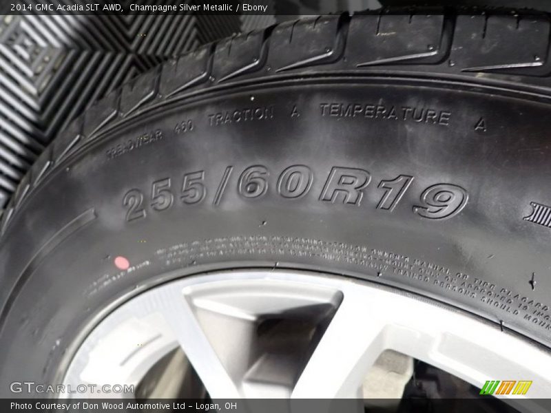 Champagne Silver Metallic / Ebony 2014 GMC Acadia SLT AWD
