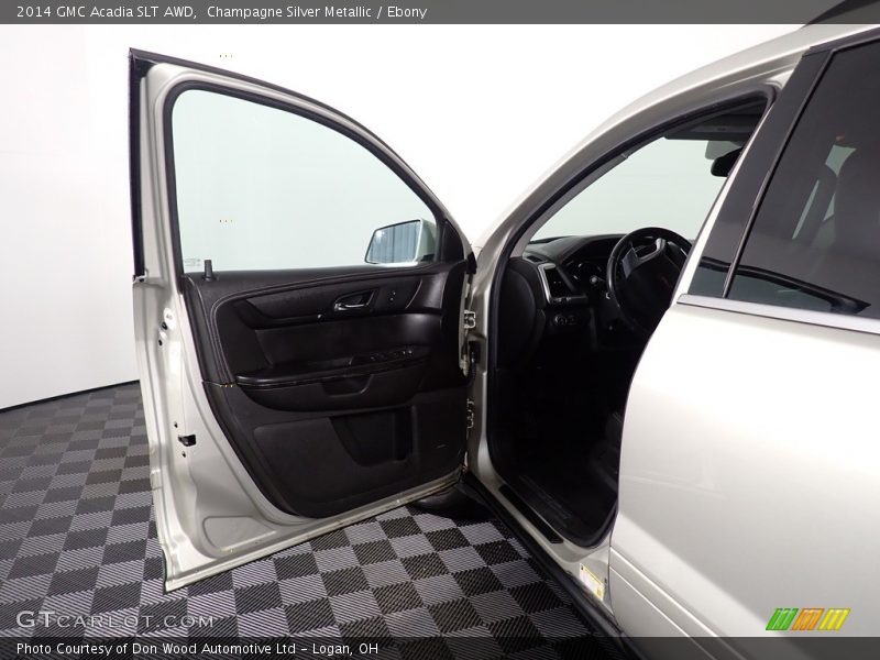 Champagne Silver Metallic / Ebony 2014 GMC Acadia SLT AWD