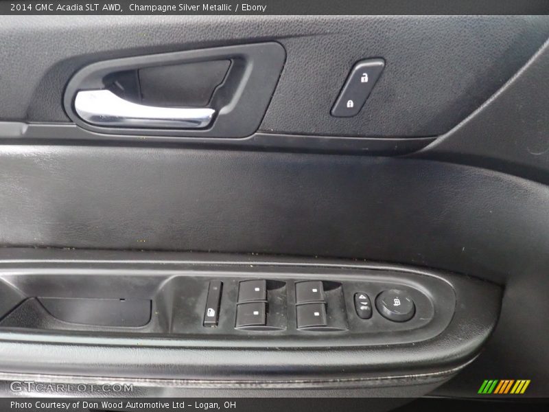 Champagne Silver Metallic / Ebony 2014 GMC Acadia SLT AWD