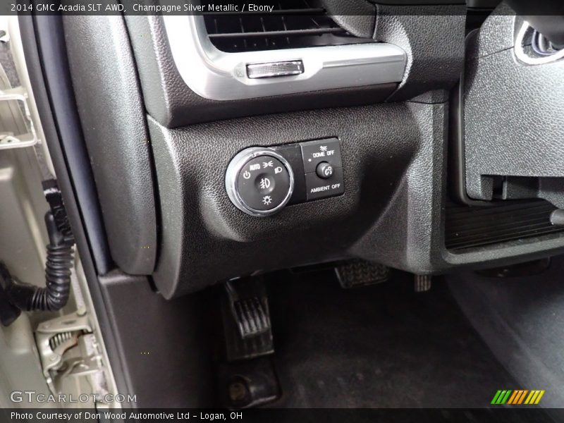 Champagne Silver Metallic / Ebony 2014 GMC Acadia SLT AWD