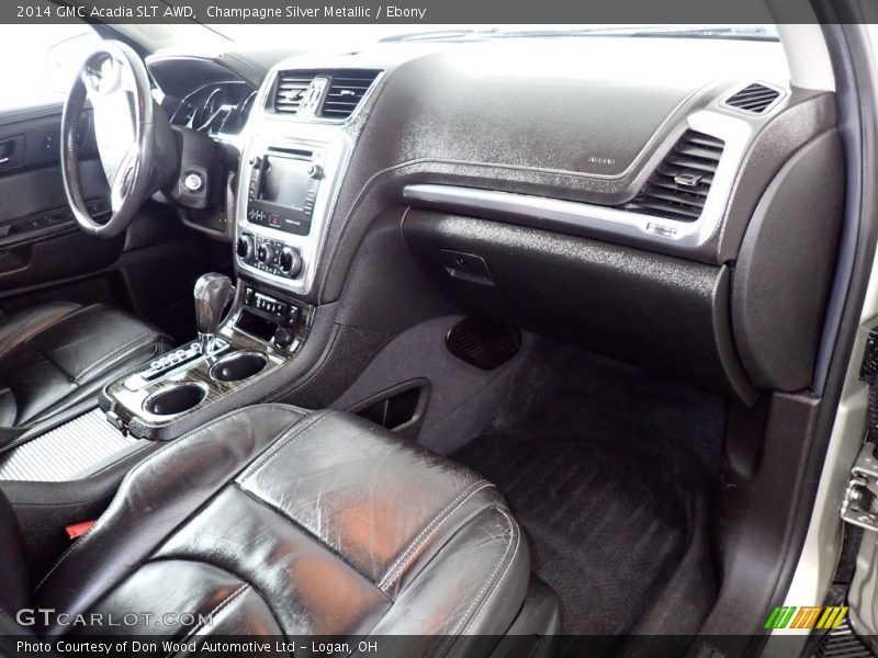 Champagne Silver Metallic / Ebony 2014 GMC Acadia SLT AWD