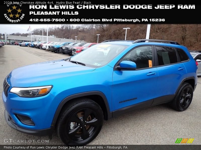 Hydro Blue Pearl / Black 2020 Jeep Cherokee Altitude 4x4
