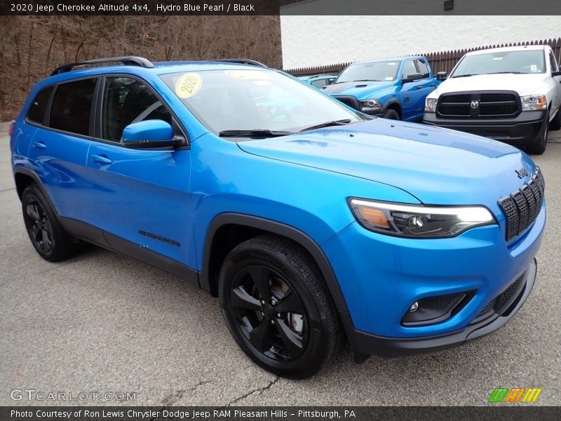 Hydro Blue Pearl / Black 2020 Jeep Cherokee Altitude 4x4