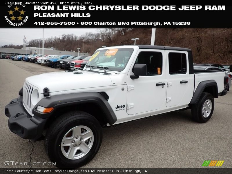 Bright White / Black 2020 Jeep Gladiator Sport 4x4