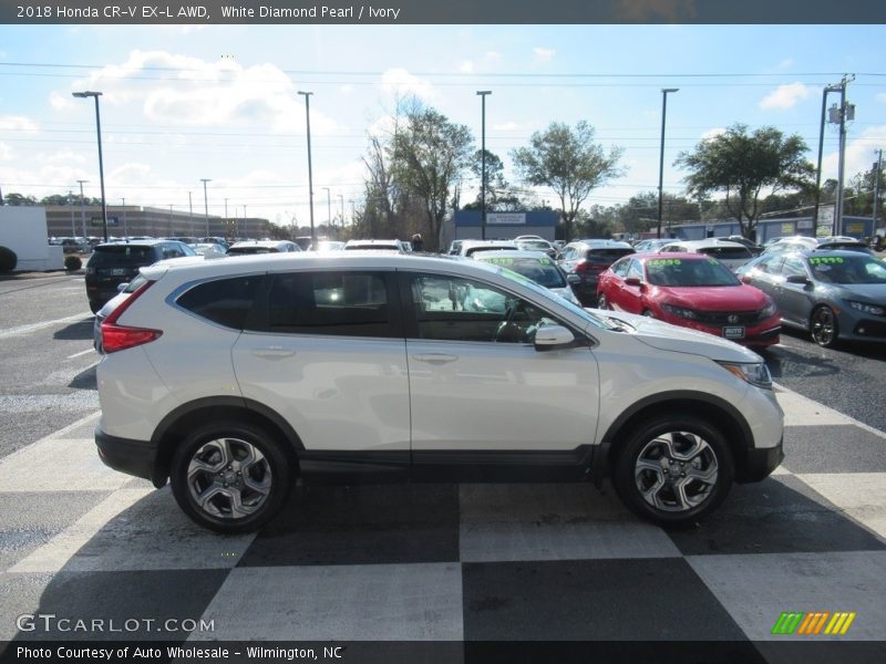 White Diamond Pearl / Ivory 2018 Honda CR-V EX-L AWD