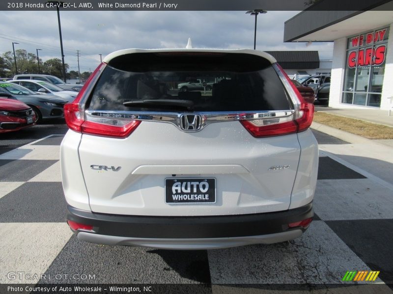 White Diamond Pearl / Ivory 2018 Honda CR-V EX-L AWD