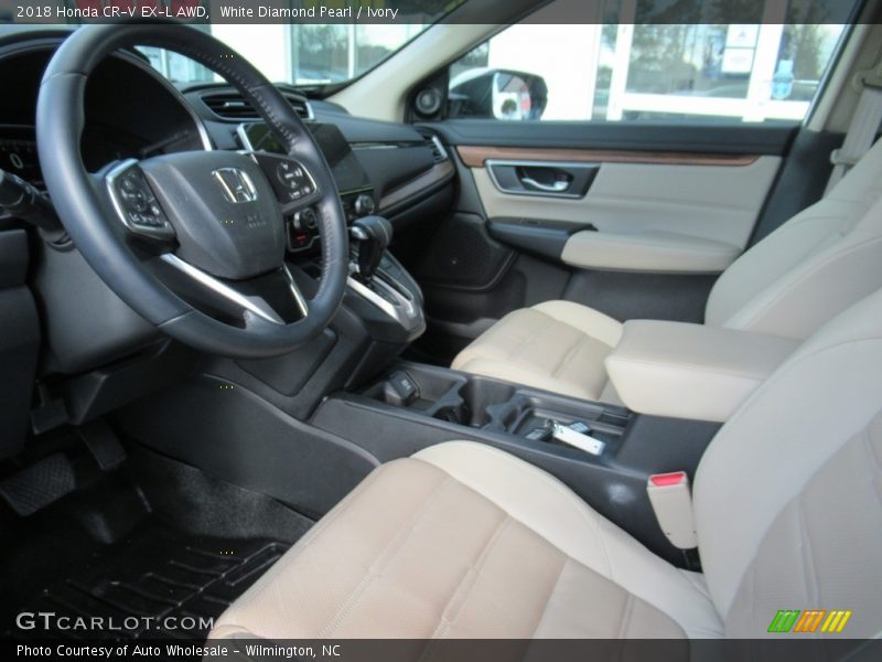 White Diamond Pearl / Ivory 2018 Honda CR-V EX-L AWD