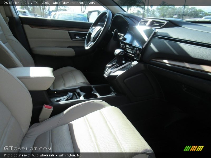 White Diamond Pearl / Ivory 2018 Honda CR-V EX-L AWD