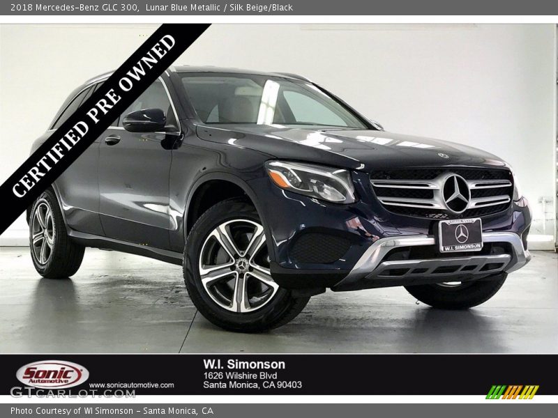 Lunar Blue Metallic / Silk Beige/Black 2018 Mercedes-Benz GLC 300
