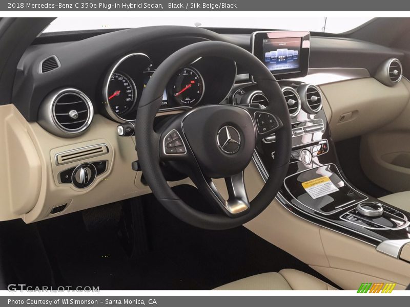 Black / Silk Beige/Black 2018 Mercedes-Benz C 350e Plug-in Hybrid Sedan