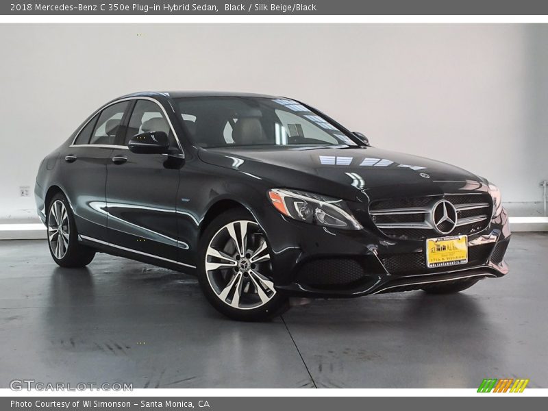 Black / Silk Beige/Black 2018 Mercedes-Benz C 350e Plug-in Hybrid Sedan