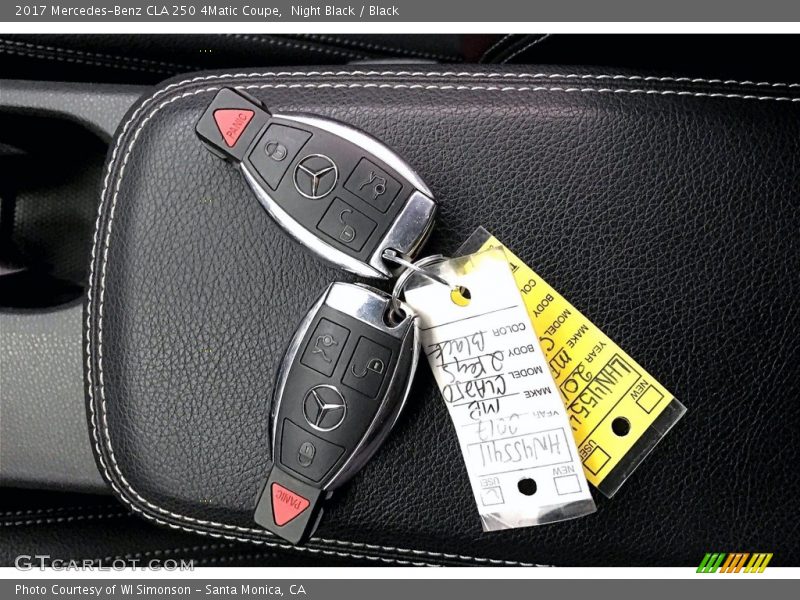 Keys of 2017 CLA 250 4Matic Coupe