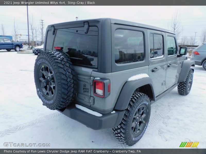 Sting-Gray / Black 2021 Jeep Wrangler Unlimited Willys 4x4
