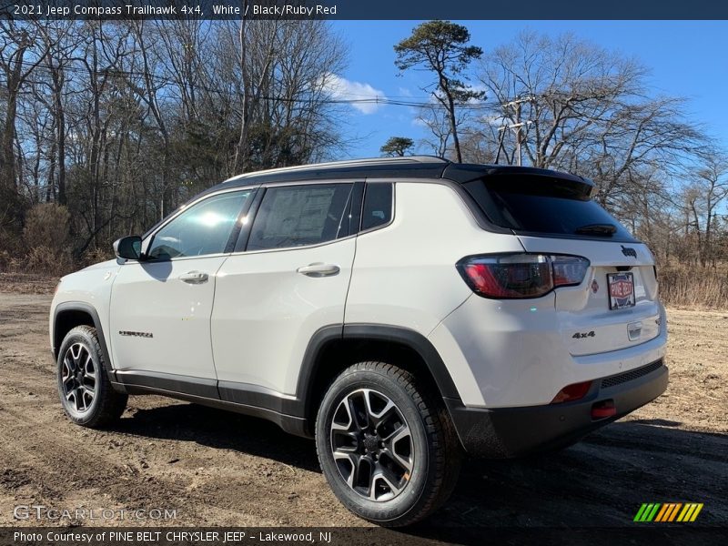 White / Black/Ruby Red 2021 Jeep Compass Trailhawk 4x4