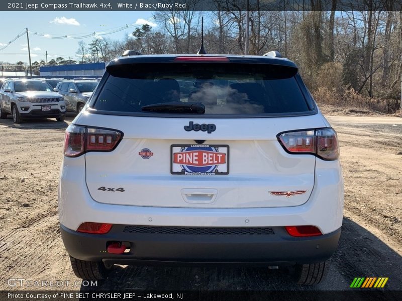 White / Black/Ruby Red 2021 Jeep Compass Trailhawk 4x4
