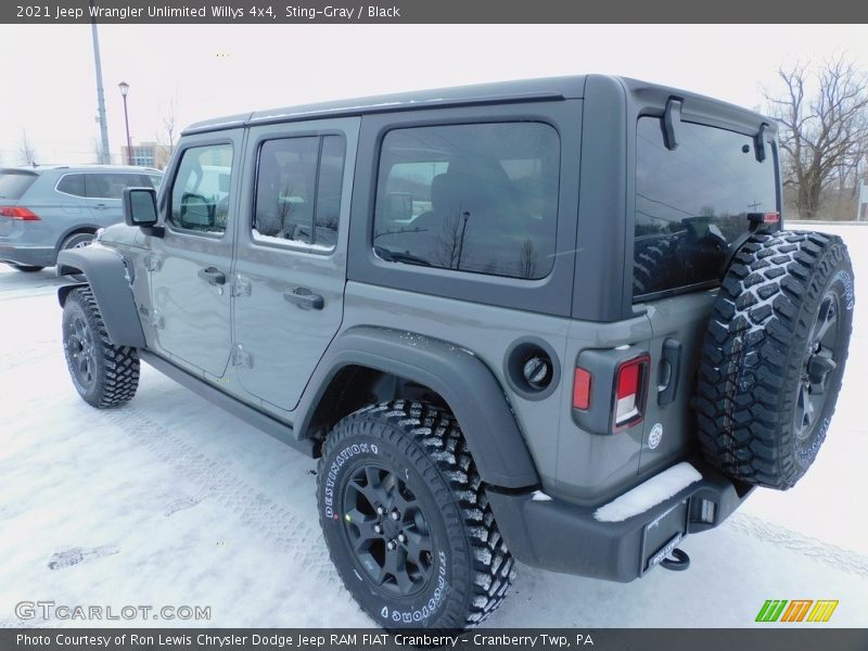 Sting-Gray / Black 2021 Jeep Wrangler Unlimited Willys 4x4
