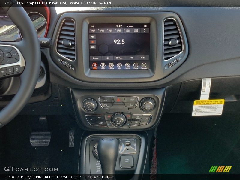 White / Black/Ruby Red 2021 Jeep Compass Trailhawk 4x4
