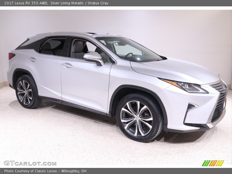 Silver Lining Metallic / Stratus Gray 2017 Lexus RX 350 AWD