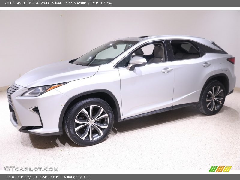 Silver Lining Metallic / Stratus Gray 2017 Lexus RX 350 AWD