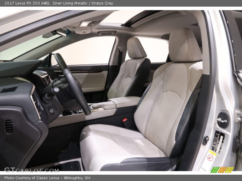 Silver Lining Metallic / Stratus Gray 2017 Lexus RX 350 AWD