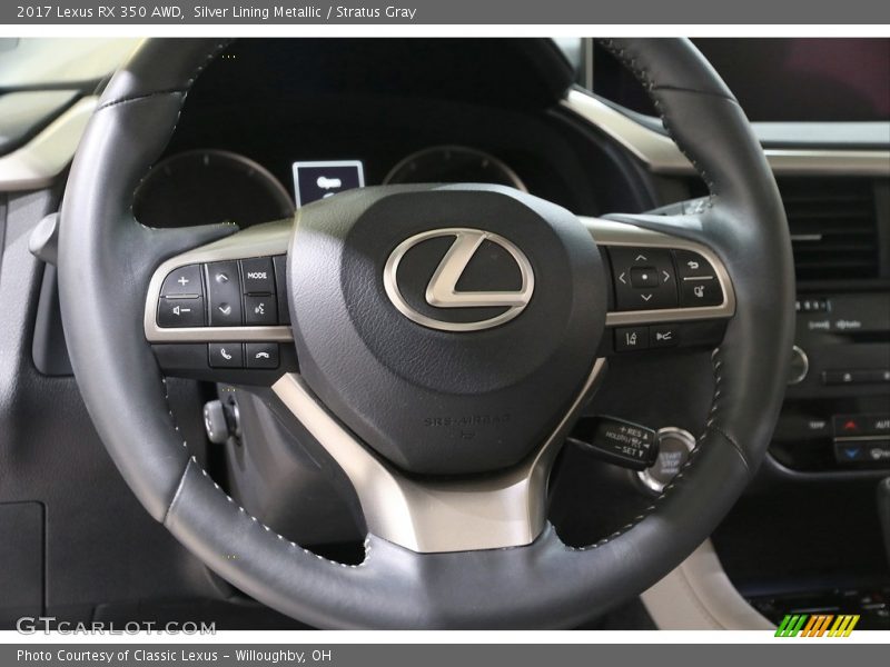 Silver Lining Metallic / Stratus Gray 2017 Lexus RX 350 AWD