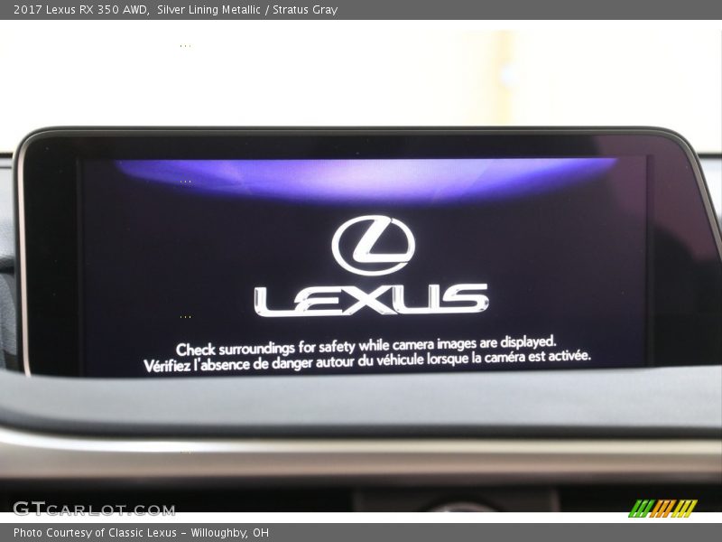 Silver Lining Metallic / Stratus Gray 2017 Lexus RX 350 AWD