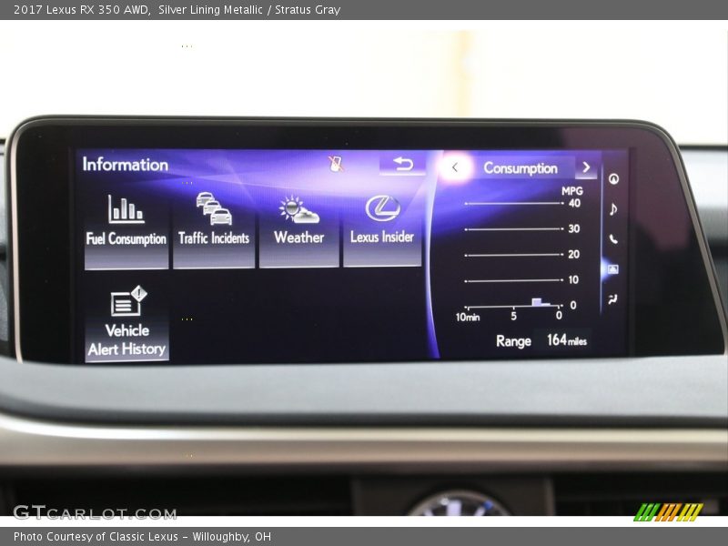 Silver Lining Metallic / Stratus Gray 2017 Lexus RX 350 AWD