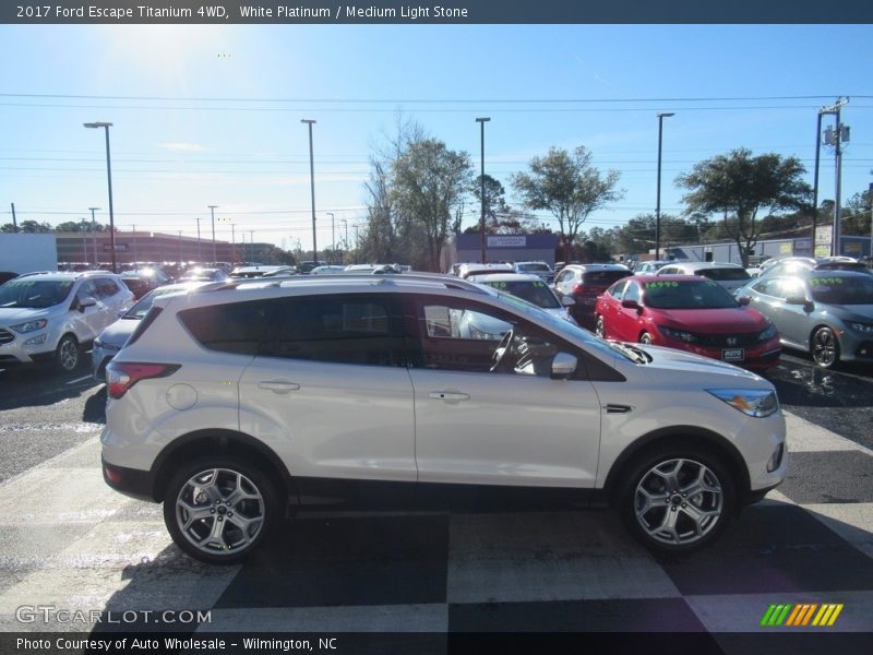 White Platinum / Medium Light Stone 2017 Ford Escape Titanium 4WD