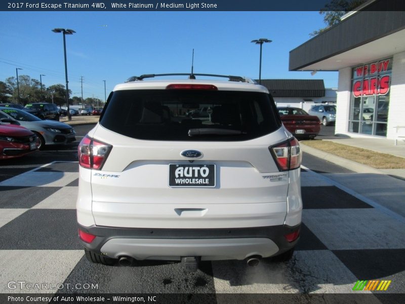 White Platinum / Medium Light Stone 2017 Ford Escape Titanium 4WD