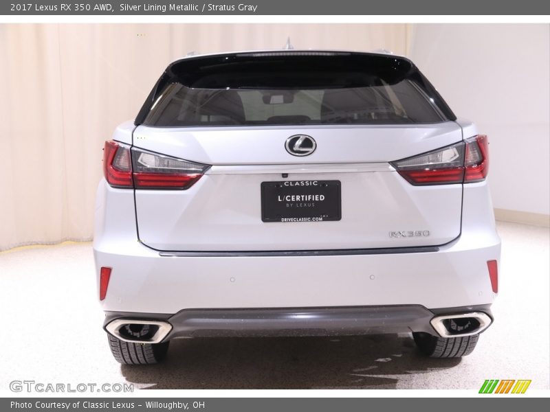 Silver Lining Metallic / Stratus Gray 2017 Lexus RX 350 AWD