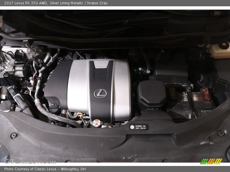 Silver Lining Metallic / Stratus Gray 2017 Lexus RX 350 AWD