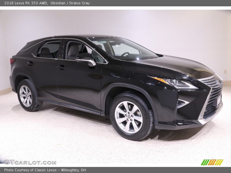 Obsidian / Stratus Gray 2018 Lexus RX 350 AWD