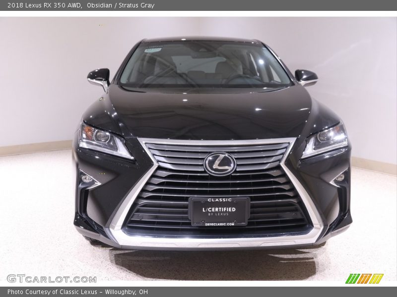 Obsidian / Stratus Gray 2018 Lexus RX 350 AWD
