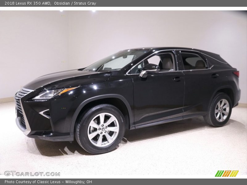 Obsidian / Stratus Gray 2018 Lexus RX 350 AWD