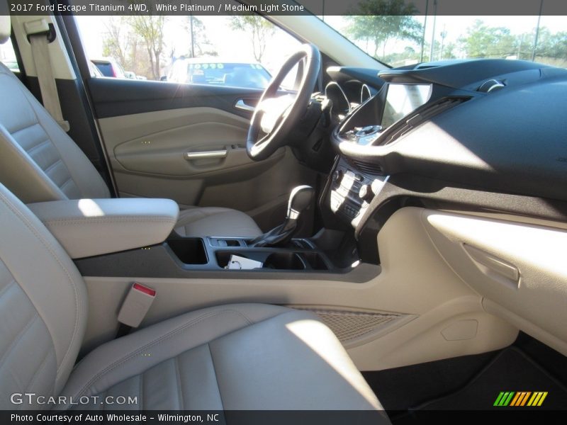 White Platinum / Medium Light Stone 2017 Ford Escape Titanium 4WD