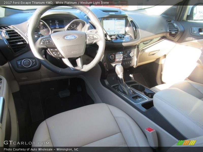 White Platinum / Medium Light Stone 2017 Ford Escape Titanium 4WD