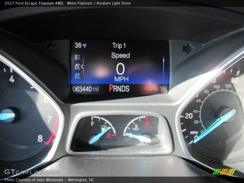 White Platinum / Medium Light Stone 2017 Ford Escape Titanium 4WD