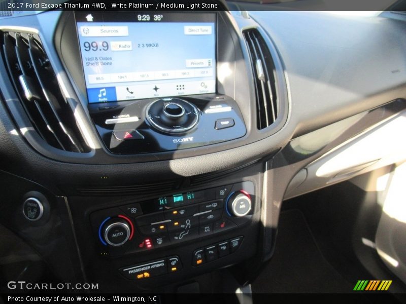 White Platinum / Medium Light Stone 2017 Ford Escape Titanium 4WD