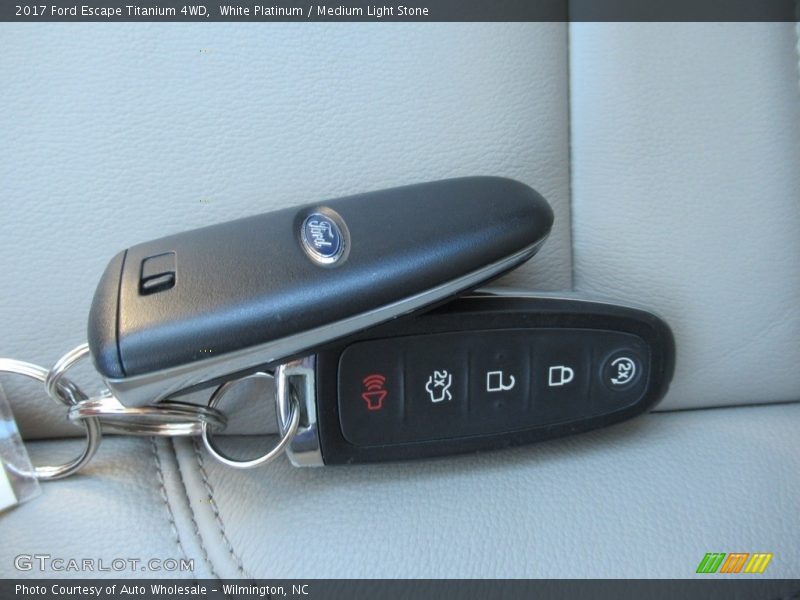 White Platinum / Medium Light Stone 2017 Ford Escape Titanium 4WD