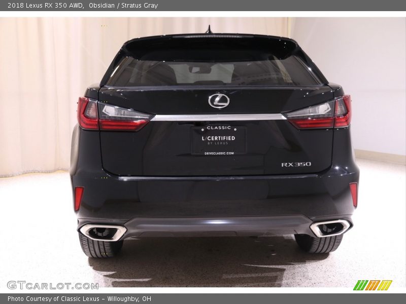 Obsidian / Stratus Gray 2018 Lexus RX 350 AWD